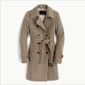 J Crew Wool Blend Trench Coat size 8